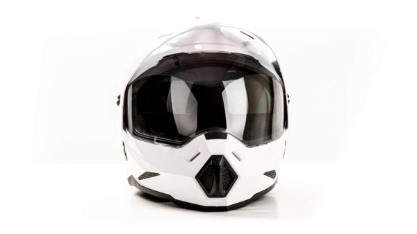 Шлем мото мотард HIZER J6802 #2 (XL) white (2 визора)