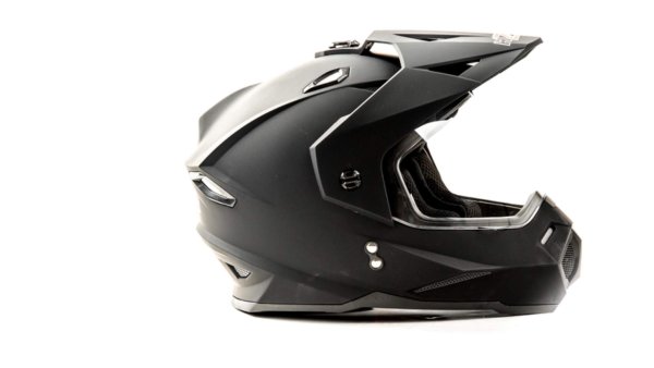 Шлем мото мотард HIZER J6802 #3 (M) matt black (2 визора)